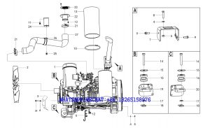 1 SDLG B877 BACKHOE LOADER PARTS CATALOG Engine assembly A1-2601000852