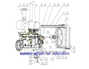 1 XCMG GR165、GR185、GR180、GR215 MOTOR GRADER PARTS Engine System -1