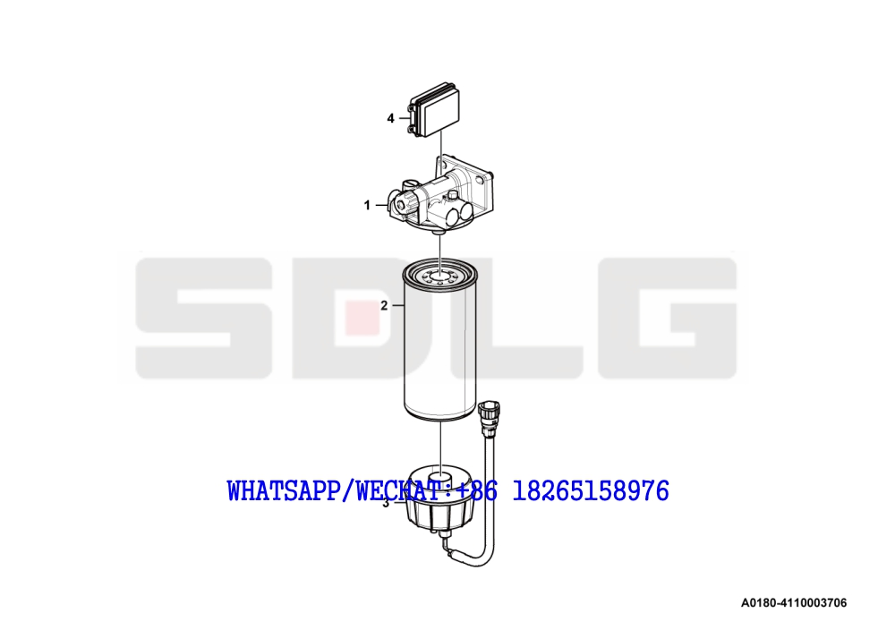 10 SDLG G9190 MOTOR GRADER Water separator A0180-4110003706