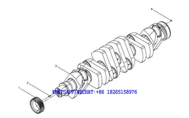 10 WEICHAI WP6G125E202 DHB06G0200 DIESEL ENGINE 13032128+001 Crankshaft assembly A110-4110000846