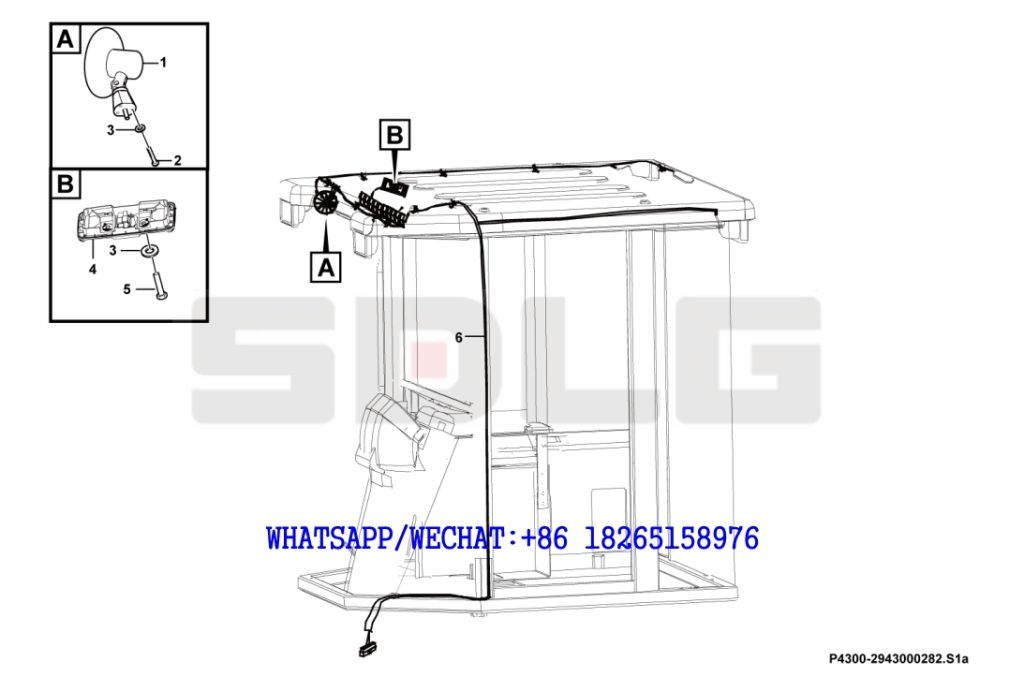 102 SDLG LG933 WHEEL LOADER WITH YUCHAI ENGINE Cab built-in electric system P4300-2943000282