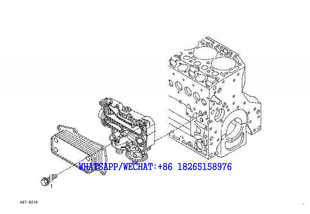 105 SDLG LG6225E HYDRAULIC EXCAVATOR Fastenings-Oil cooler A87-6210