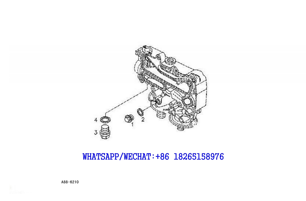 106 SDLG LG6225E HYDRAULIC EXCAVATOR Blanking parts-oil cooler housing A88-6210