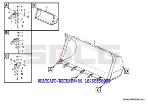 106 SDLG LG933 WHEEL LOADER WITH YUCHAI ENGINE Bucket assembly Q1710-2917003683