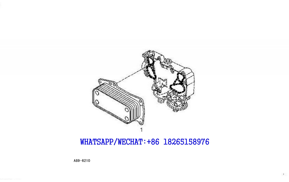 107 SDLG LG6225E HYDRAULIC EXCAVATOR Oil cooler assembly A89-6210