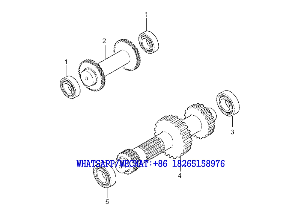 11 SDLG B877 BACKHOE LOADER PARTS CATALOG Reverse shaft(D axis)and primary shaft(B axis) C6-4110001921