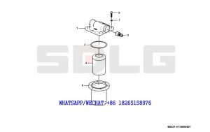 11 SDLG LG933 WHEEL LOADER WITH YUCHAI ENGINE (410708) Oil filter B0421-4110000507