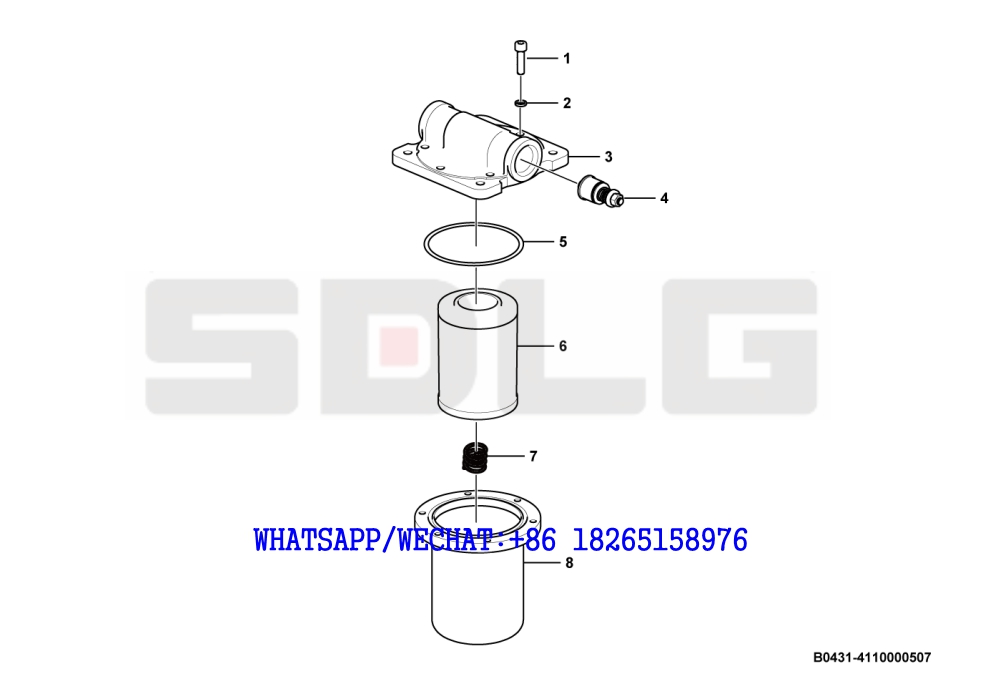 11 SDLG LG936 WHEEL LOADER (320320) Oil filter B0431-4110000507