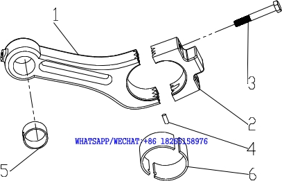 11 WEICHAI TD226B DIESEL ENGINE CONNECTING ROD ASSEMBLY