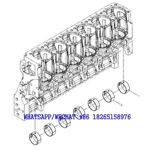 11 WEICHAI WP6G125E202 DHB06G0200 DIESEL ENGINE Main bearing set A111-4110000846