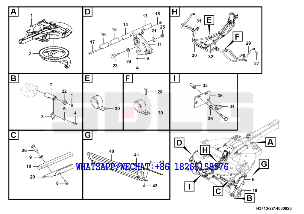 114 SDLG G9190 MOTOR GRADER 4.2 m blade optional module H3713-2814000926