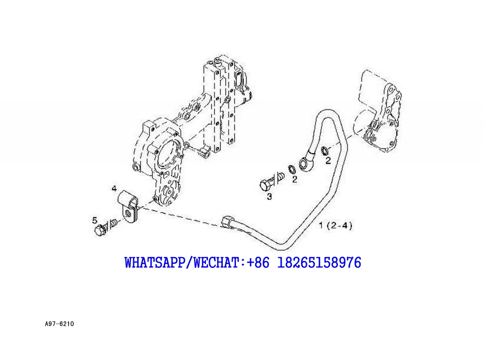 115 SDLG LG6225E HYDRAULIC EXCAVATOR Oil pump outlet line A97-6210