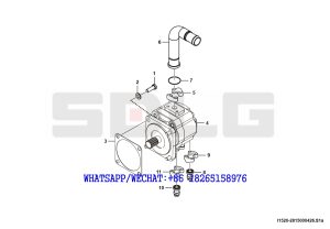 117 SDLG G9190 MOTOR GRADER Steering pump system I1520-2815000426