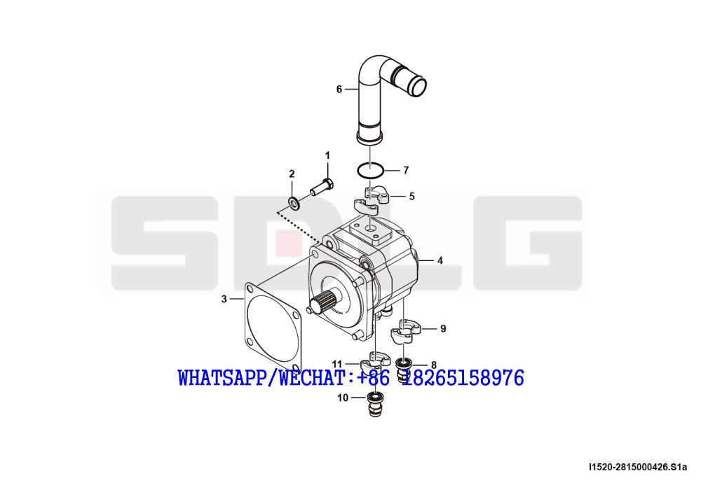 117 SDLG G9190 MOTOR GRADER Steering pump system I1520-2815000426