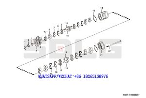 118 SDLG G9190 MOTOR GRADER (370101) Steering pump system I1521-4120005357