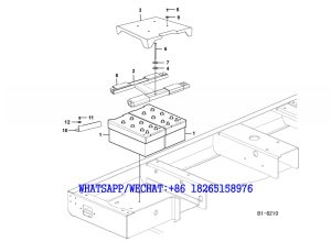 118 SDLG LG6225E HYDRAULIC EXCAVATOR Battery with assembling details B1-6210