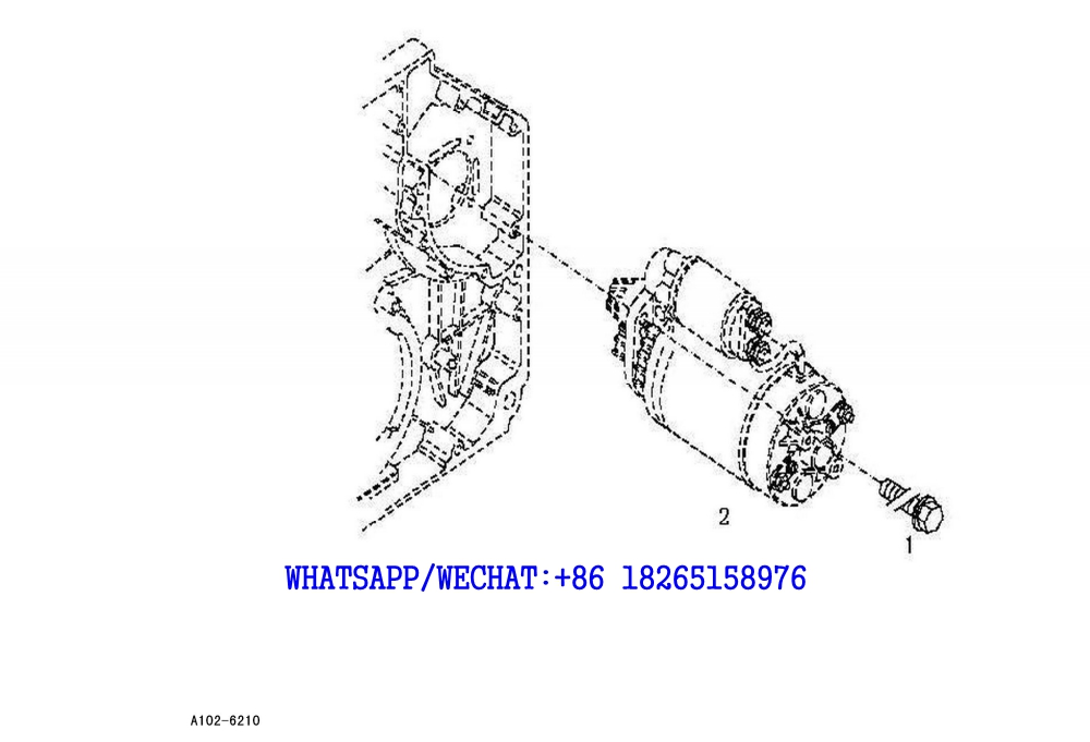 12 SDLG LG6225E HYDRAULIC EXCAVATOR Starter assembly A102-6210