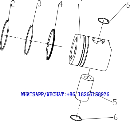 12 WEICHAI TD226B DIESEL ENGINE PISTON ASSEMBLY