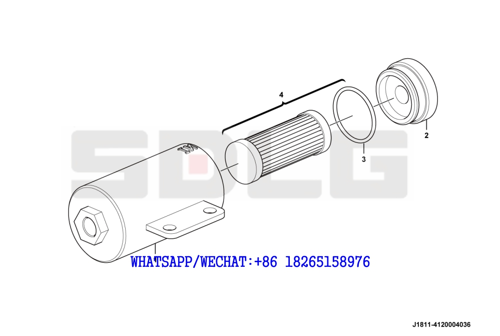 124 SDLG G9190 MOTOR GRADER SJXGL60X10 Filter J1811-4120004036