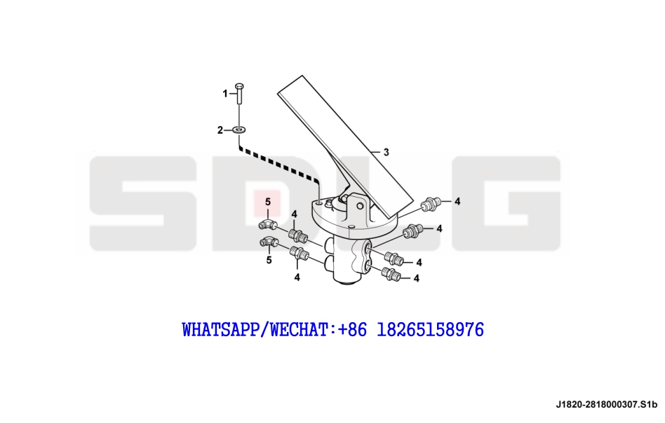 125 SDLG G9190 MOTOR GRADER Brake valve system J1820-2818000307