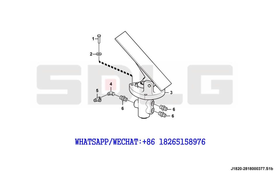 126 SDLG G9190 MOTOR GRADER Brake valve assembly J1820-2818000377