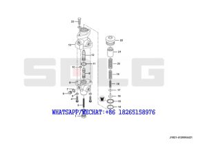 127 SDLG G9190 MOTOR GRADER 06-466-220(43779) Brake valve J1821-4120004421