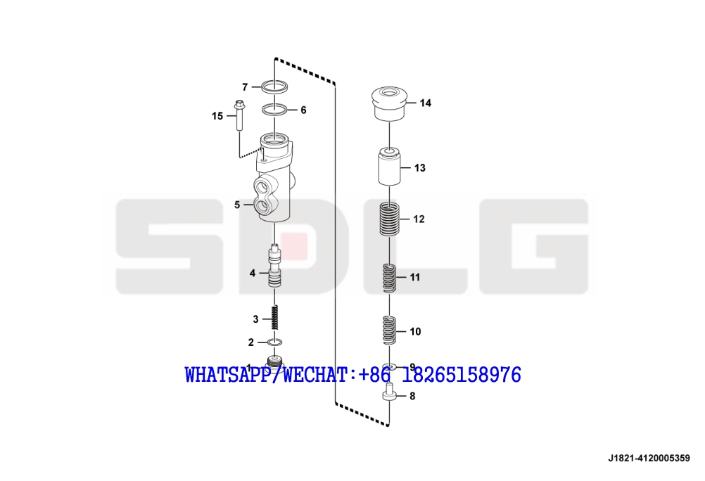 128 SDLG G9190 MOTOR GRADER 06-466-103(43779) Brake valve J1821-4120005359