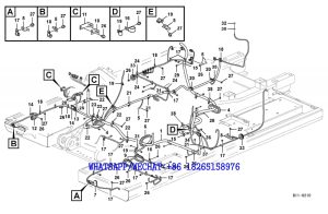 128 SDLG LG6225E HYDRAULIC EXCAVATOR Cable and wire harness main B11-6210