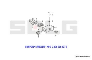 129 SDLG G9190 MOTOR GRADER Return oil block assembly J1830-2818000308