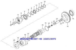 13 SDLG B877 BACKHOE LOADER PARTS CATALOG 4wd shaft (E axis) C8-4110001921