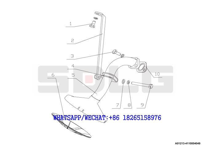 13 YUCHAI YC6J125-T302 (J8N0L4) DIESEL ENGINE Oil strainer assembly A01213-4110004049