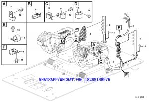 130 SDLG LG6225E HYDRAULIC EXCAVATOR Cable and wire harness-instrument panel B13-6210