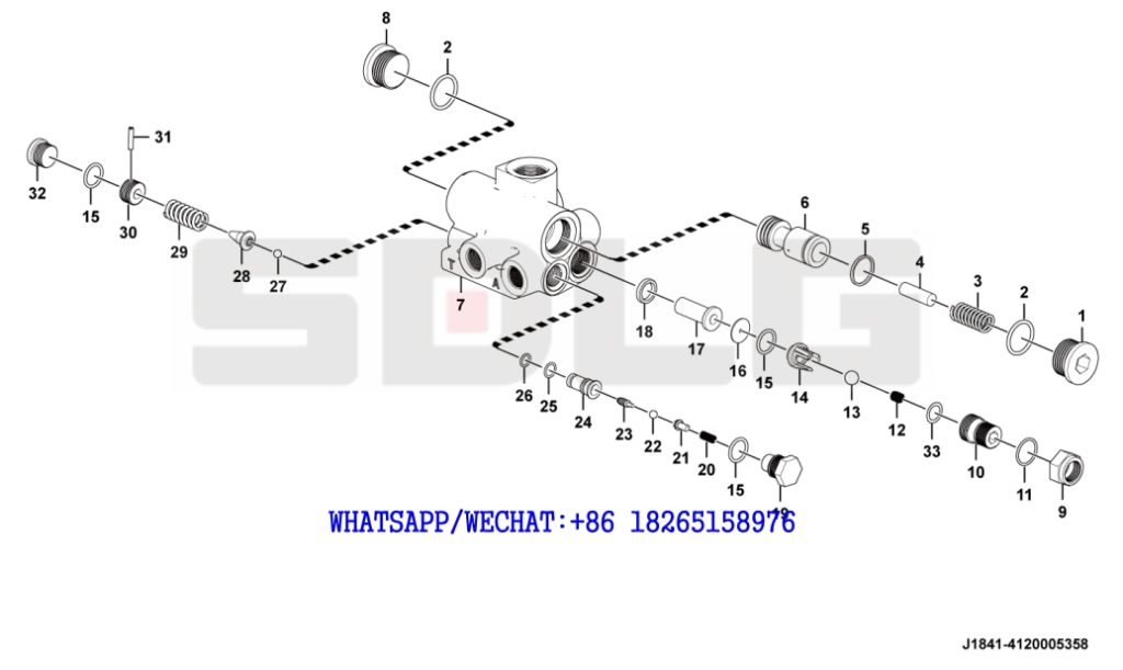 135 SDLG G9190 MOTOR GRADER 06-463-200(43779) Filling valve assembly J1841-4120005358