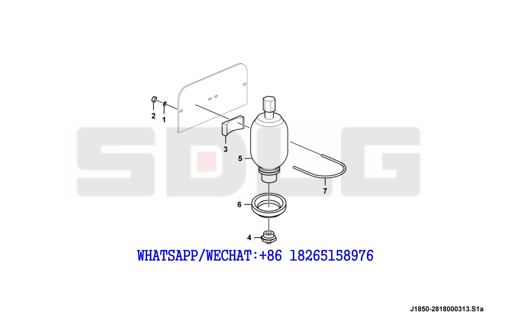 136 SDLG G9190 MOTOR GRADER Accumulator assembly J1850-2818000313