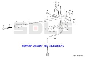 138 SDLG G9190 MOTOR GRADER (130501) Parking brake control mechanism J1910-4110001906