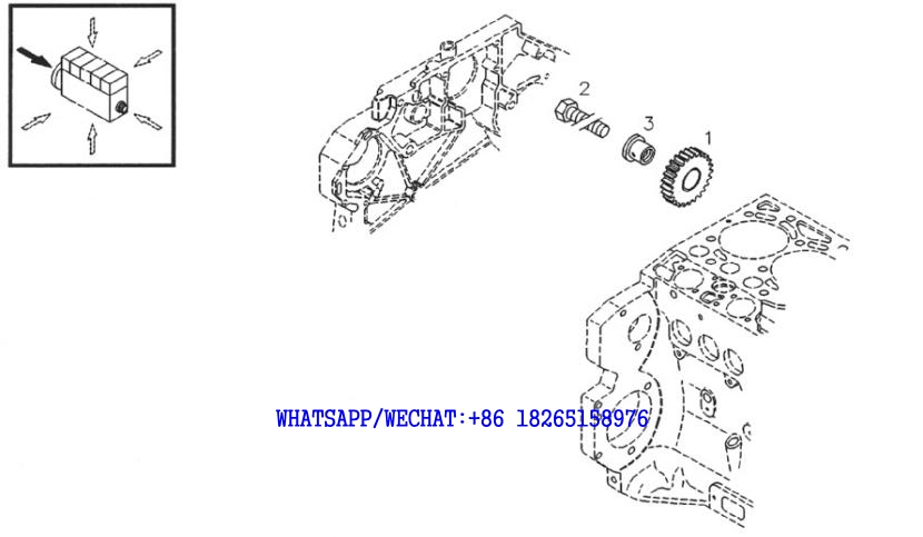 14 DACHAI DEUTZ BF6M1013 DIESEL ENGINE TOOTHED GEAR