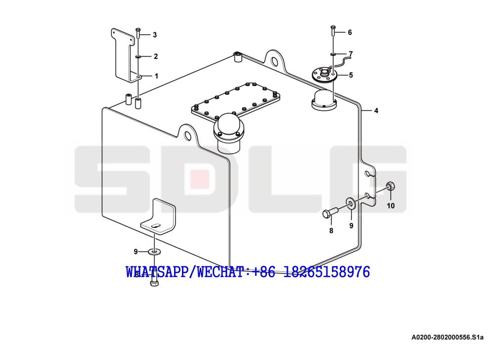 14 SDLG G9190 MOTOR GRADER Reservoir assembly A0200-2802000556