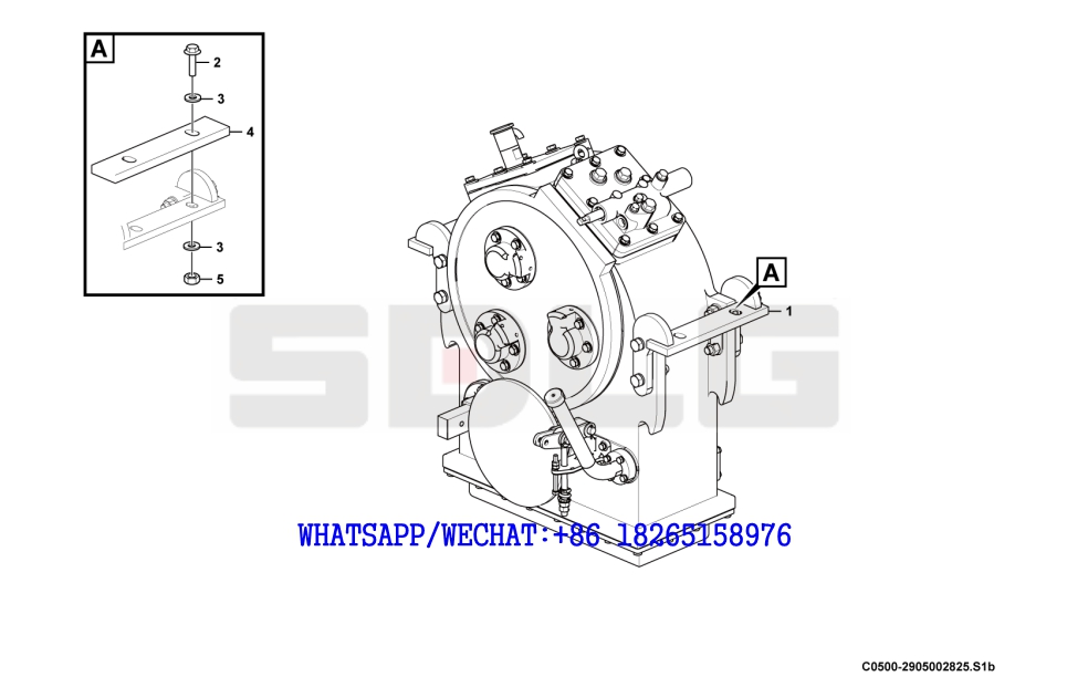 14 SDLG LG933 WHEEL LOADER WITH YUCHAI ENGINE Transmission Assembly C0500-2905002825