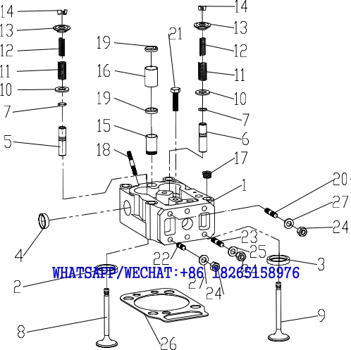 14 WEICHAI TD226B DIESEL ENGINE COYLINDER HEAD ASSEMBLY