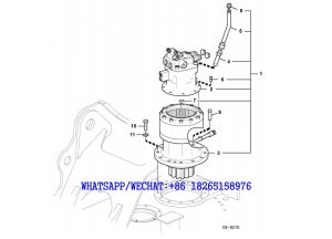 142 SDLG LG6225E HYDRAULIC EXCAVATOR Swing motor with mounting parts C6-6210