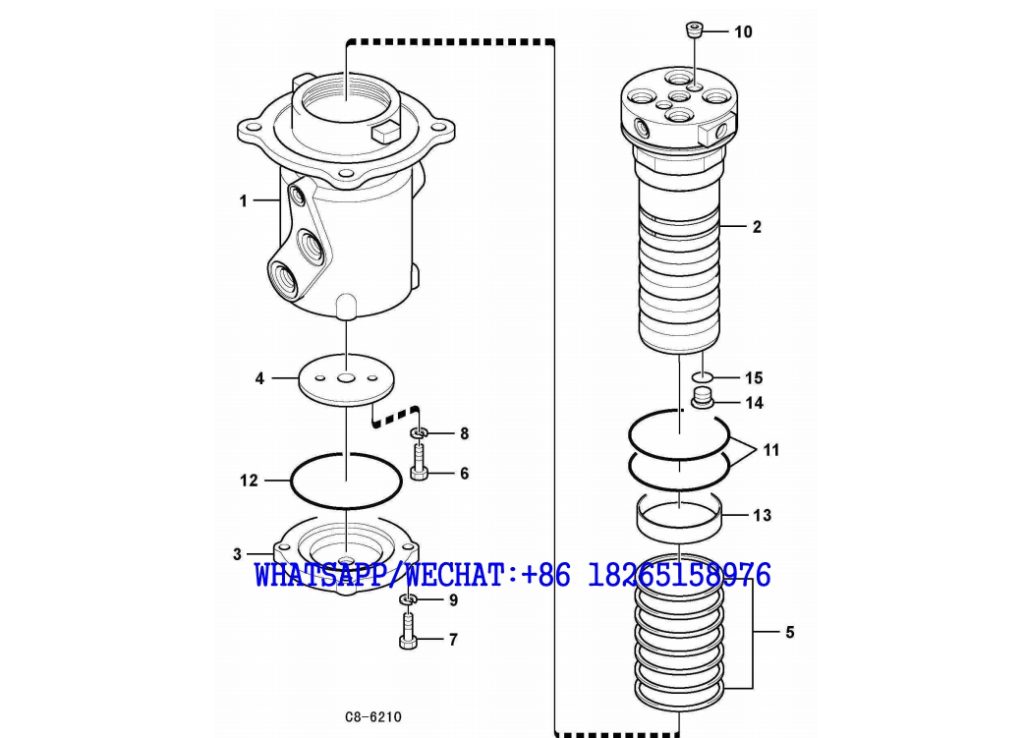 144 SDLG LG6225E HYDRAULIC EXCAVATOR Turning Joint C8-6210