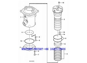 144 SDLG LG6225E HYDRAULIC EXCAVATOR Turning Joint C8-6210