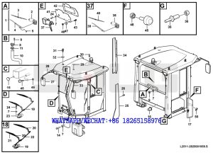 145 SDLG G9190 MOTOR GRADER Cab components L2511-2825001959