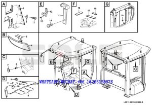 146 SDLG G9190 MOTOR GRADER Cab interior parts L2513-2825001959