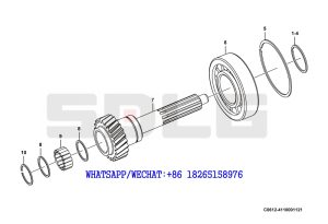 15 SDLG RS8140 ROAD ROLLER Shaft and clutch assembly C0612-4110001121