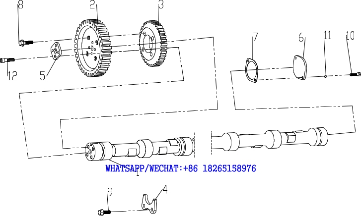 15 WEICHAI TD226B DIESEL ENGINE CAMSHAFT ASSEMBLY