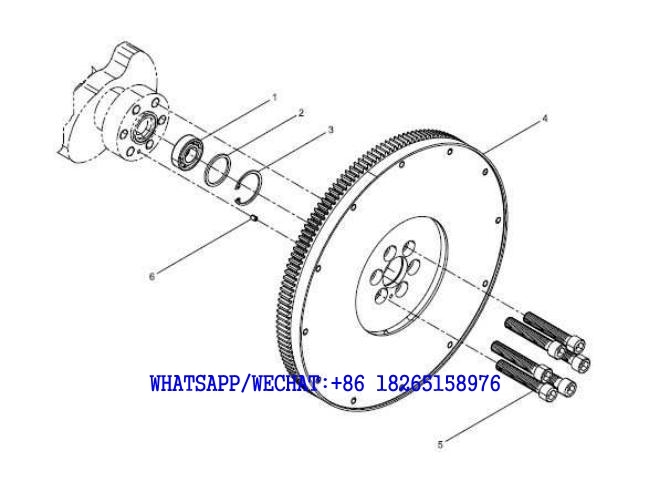 15 WEICHAI WP6G125E202 DHB06G0200 DIESEL ENGINE Flywheel assembly A107-4110001949