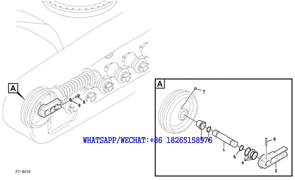 152 SDLG LG6225E HYDRAULIC EXCAVATOR Front idler F7-6210