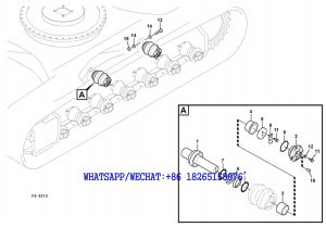 153 SDLG LG6225E HYDRAULIC EXCAVATOR Top roller F8-6210