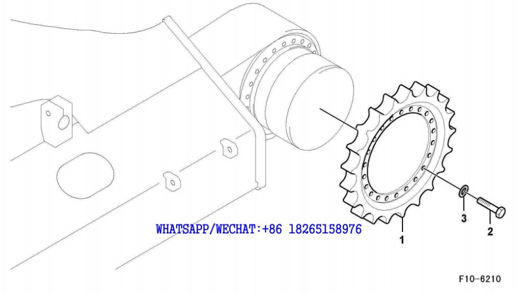 155 SDLG LG6225E HYDRAULIC EXCAVATOR Sprocket F10-6210